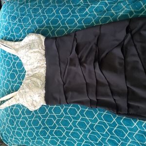 Black and Cream Bodycon Dress